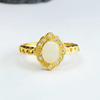 Anillo de Jade Hetian Natural de Guan Yu Anillo de Rombos de Jadeíta Anillo Ajustable Venta al por Mayor de Fábrica Dropshipping S3082901