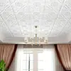 CTZS Baldosa de Pared 3D Floral de Cuatro Esquinas con Diamantes Estilo Retro con Volutas en Relieve Mural de Pared de Espuma Estilo Campestre Europeo Suave Autoadhesivo a Prueba de Polvo y Moho Para Fondo de Restaurante Decoración de Pared de Sofá 35x35cm