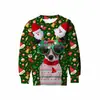 Sudadera Navideña de Cuello Redondo Modelo Nuevo 2025 Casual Peculiar Navidad Estampado Digital 3D Ropa de Pareja para Hombres y Mujeres