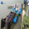 Cortador de grama pequeno semiautomático barco de pesca de capim aquático barco de colheita de cabaça d'água em estoque