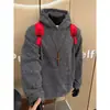 Sudadera con capucha de forro polar a rayas estilo Chanel para hombre, Marca de moda Otoño e Invierno, Sudadera con capucha holgada de peso pesado para pareja