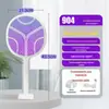 Raquete Elétrica Mata-Mosquitos Dois em Um, Atrativo Automático para Mosquitos, Recarregável, Potente, para Uso Doméstico, Específico para Exportação, para Matar Mosquitos e Moscas