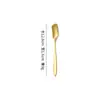 Conjunto de faca e garfo para bolo em aço inoxidável dourado, garfo para frutas em aço inoxidável, faca e garfo para bolo lunar banhados a ouro, logotipo imprimível