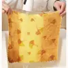 Paño de limpieza de coralina con hoja de ginkgo no propenso a la absorción de aceite, toalla de limpieza de cocina absorbente engrosada, paño para lavar platos, toalla para limpiar mesas