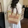 Bolso Grande de Paja para Mujer 2026 Nuevo Estilo Bolso de Playa para Vacaciones en la Costa Bolso Tote Tejido Bolso de Hombro Único para Viajes