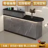 Mostrador de caja barra esquina redonda mostrador pequeño simple recepción frontal de empresa mostrador de recepción salón de belleza tienda de té con leche bar