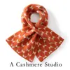 Cachecol estiloso de tricô de cashmere com jacquard de borboleta estilo britânico, nova coleção outono/inverno, aquecedor de pescoço quente e fashion para mulheres
