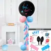 Balões Pretos de 36 polegadas para Revelação de Gênero Festa de Aniversário de Bebê Decoração Balões de Revelação Balões Redondos de Látex