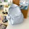 Mochila Escolar para Meninas do Ensino Fundamental, Estilo Feminino, Bolinhas, Laço, Versátil, Alto Valor Estético, Mochila para Aluna, Ensino Médio