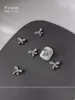 1000 Piezas de Decoraciones de Moños para Uñas de Aleación Mixta, Moños de Cinta Huecos, Pedrería Plateada para Uñas, Al por Mayor
