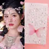 Pegatinas de mariposa Aurora AB con diamantes transfronterizas, pegatinas para cejas, pegatinas de pedrería y perlas, pegatinas para la cara, accesorios de maquillaje, maquillaje infantil