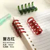 Anel Segmentado de 5 Furos para Folhas Soltas Clipe de Fixação de Plástico Anel de Fixação para Planner DIY Anel de Clipe Transparente Colorido Material de Escritório