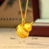 Nuevo Colgante de Calabaza Estilo Chino Vietnamita Chapado en Oro Cepillado Incrustado con Diamantes para Mujer, Collar de la Fortuna Estilo Chino Retro, Suministro en Vivo