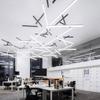 Lámpara de oficina led candelabro de oficina candelabro de gimnasio supermercado iluminación de centro comercial luz cuadrada tira de luz led