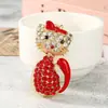 Llavero de Metal de Gatito Lindo, Llavero Creativo de Coche Incrustado con Diamantes, Colgante para Bolso, Regalo de Vacaciones al por Mayor