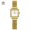 Reloj Marca Fate Love Modelo Nuevo Esfera Cuadrada Exquisita de Ondas Correa de Acero Resistente al Agua Reloj de Cuarzo para Mujer