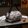 Bolsa Acordeão Bolsa de Compras de Supermercado Bolsa Tote Portátil Enrolável Bolsa Nuvem Bolsa de Armazenamento de Grande Capacidade Bolsa de Compras Dobrável
