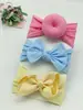 Venta caliente banda para el pelo de bebé lazo de nailon accesorios para el pelo de niños calcetines de bola súper suaves juego de tocado ancho Venta al por mayor
