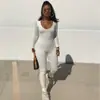 Blusas Elegantes Irregulares Decotadas de Manga Longa e Macacões da Moda de Cor Sólida para Meninas Sexy Quentes Europeias e Americanas