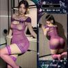 Lencería Sexy, Atuendos Transparentes Divertidos para Mujer, Uniformes Estilo Abstinencia, Conjuntos Provocativos, Pijamas, Medias Negras, Camisones Juguetones Qqny