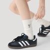 Meias Renascentistas Femininas Cor Sólida Bordado Arco Estilo Miu Primavera e Outono Desossado All-match Mid-tube Meias para Estudantes