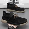 Primavera 2025 Nuevos Zapatos de Cuero Suave Business Casual Slip-on Cómodos Punta Redonda Moda Combinable Suela Blanda Zapatos de Cuero Zapatos de Hombre