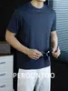 Camiseta de Algodón Mercerizado de Alta Gama con Enfriamiento de Amoníaco Líquido de Doble Cara 200S para Hombre, Manga Corta de Verano, Seda Hielo, Color Sólido, Manga Media, Nuevo Estilo 2026