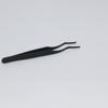 Pinzas para pestañas de acero inoxidable color injerto de pestañas clip para cejas boca curva plana pinzas hechas a mano diy