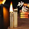 YF metal austriaco antiguo de moda encendedor de queroseno creativo para hombre nostálgico rueda de fricción encendedor de llama abierta al por mayor