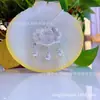 Espejo de Cien Bendiciones de Plata Pura S999 Candado de Larga Vida Candado de Plata para Bebé Colgante Collar Luna Llena Infantil 12g