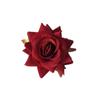 Rosa de franela de imitación, flor de comercio exterior, venta al por mayor, diámetro de 9 cm, esquina de terciopelo, rosa para salón de bodas con arreglo floral, flor de simulación