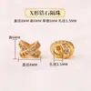 Cobre de Alta Qualidade que Preserva a Cor, Banhado a Ouro 18K, Contas Espaçadoras de Flor de Quatro Pétalas Incrustadas com Zircônia, Acessórios de Joias para Pulseira de Cristal DIY Feita à Mão