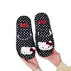 Pantuflas de Gatito con Lunares Estilo Japonés para Mujer, Tela, Todas las Estaciones, Cómodas, Antideslizantes, Pantuflas de Piso para el Hogar, Modelo 2026