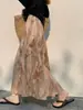 Saias Bonitas para Ocasiões Importantes, Roupa de Primavera Super Estilosa, Cintura Alta, Elegante, Corte Assimétrico, Saia Estampada Evasê para Mulheres