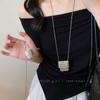 Collar con Colgante de Botella Plateado Estilo Ins del Mismo Estilo que la Bloggera para Mujer, Cadena Larga de Suéter para Primavera/Verano