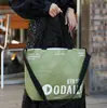 Bolsa de Papel Dupont Impermeable Vintage Personalizada, Bolsa Grande de Papel Kraft Texturizado para Viajes Diarios, Se Puede Imprimir con Logo