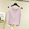 Chaleco de Terciopelo para Mujer Otoño e Invierno Nuevo Sin Costuras Cálido Tirantes Ajustado Doble Cara Terciopelo Camiseta Interior Base