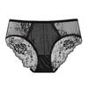 Nova calcinha feminina de renda com costura de cetim de seda, forro de algodão, sem costura nos quadris, cintura média, roupa íntima de menina, respirável