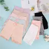 Verano Nuevo Estilo Pantalones Cortos de Seguridad para Niñas Leggings Antiexposición para Niños Pantalones de Tres Cuartos Borde con Volantes de Mariposa Pantalones Cortos de Bebé Elegantes
