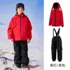 Conjunto Novo de Macacão de Esqui Impermeável 3L Totalmente Selado Macacão de Snowboard Infantil Conjunto para Meninos de Prancha Dupla Jaqueta e Calça de Esqui para Meninas