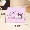 Linda Caricatura Infantil Sanrio Monedero Bolsa de Almacenamiento para Estudiantes de Primaria, Kuromi Doble Cara Piel Sintética Porta Tarjetas Pequeño Decoración