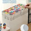 Caja de Almacenamiento de Papelería para Escritorio, Organizador Portátil para Almacenamiento de Marcadores, Caja de Almacenamiento de Madera Multicolor para Papelería y Diario