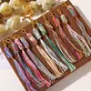 Colgante de Hilo de Algodón con Borla Arcoíris Brillante y Etéreo para Bolsos, Llaveros, Lanyards de Teléfono para Coche, Decoración