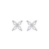 Pendientes de Trébol de Cuatro Hojas de Diamante Marquise Victorianos Pendientes de Copo de Nieve de Diamante Gota de Agua Marquise Mismo Estilo Lujo Accesible y de Gama Alta