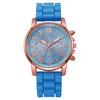 Reloj de silicona Ginebra Ginebra disponible para mujer, estilo coreano, moda, hermoso color, gelatina, reloj informal para estudiantes.