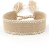Pulsera nueva tejida a mano Correa de muñeca simple europea y americana Estilo bohemio Cinta de pareja en blanco Cuerda de mano DIY