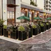 Caja de Flores para Patio Exterior Combinación Balcón Terraza Canaleta para Flores Sensible a la Luz Centro Comercial Calle Peatonal Tienda de Té con Leche Valla Divisoria