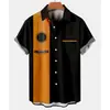 Camisa Masculina de Manga Curta Nova para Comércio Exterior Europeu e Americano 2024 Série Halloween Estampa Digital 3D