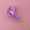 Flor de Rosa Terminada Tejida a Mano Flor de Simulación Flor Tejida Flor Hecha a Mano DIY Tejido de Hilo Ramo de Flores Tejidas Caseras