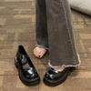 Zapatos Mary Jane de Suela Gruesa Estilo Japonés para Mujer Zapatos Blancos Franceses de Tacón Grueso para Personas Bajas para Aumentar Altura Jk con Faldas Zapatos Pequeños de Cuero